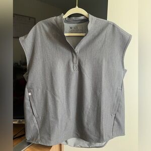 Figs Rafaela Oversized Scrub Top Graphite Grey